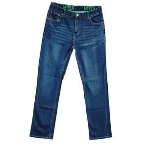Levi's 511 Dark Blue Wash Jeans Size 30 x 32 20 REG Slim Fit Adjustable Waist